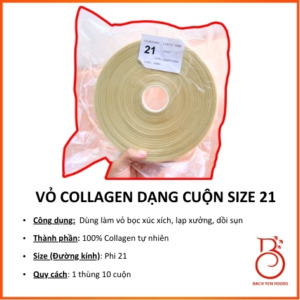 Vỏ collagen dạng cuộn size 21